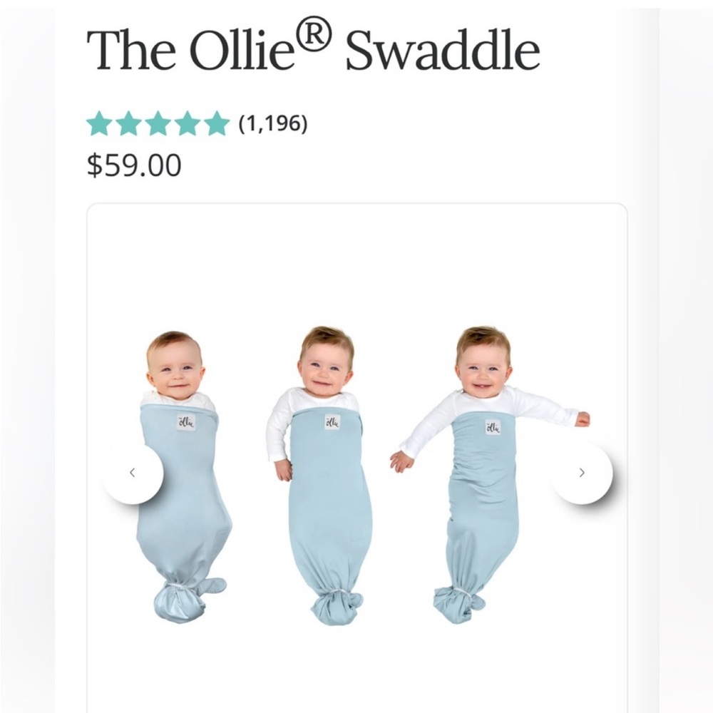 The Ollie Swaddle in Sky Blue